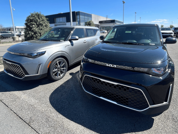 Front View Photo of Gray and Black Kia Souls in Conway, AR