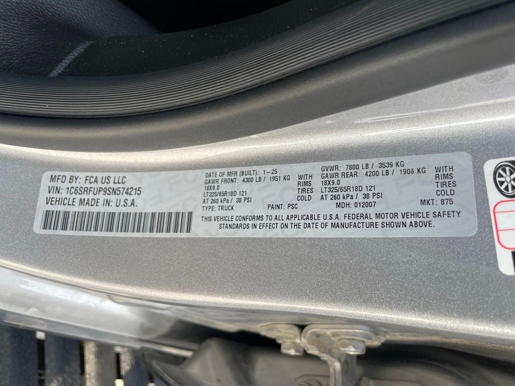 2025 RAM 1500 RHO - PANORAMIC SUNROOF / HEAD UP DISPLAY