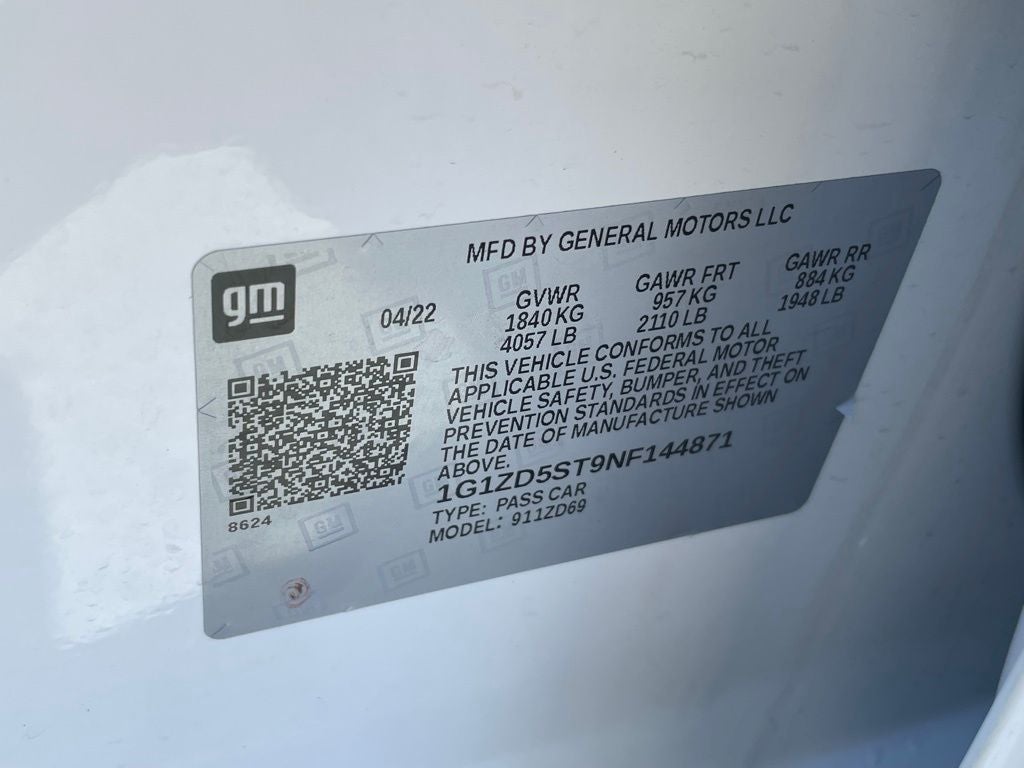 2022 Chevrolet Malibu LT - PUSH BUTTON START / APPLE CARPLAY