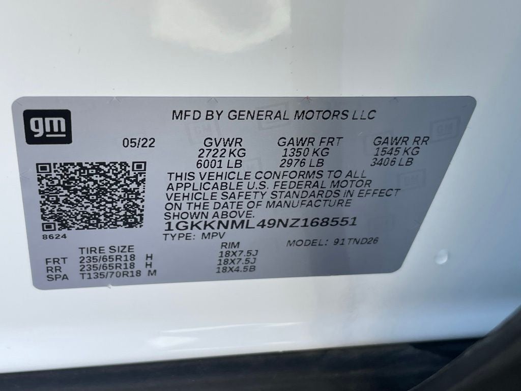 2022 GMC Acadia SLT - MEMORY SEATS / BLIND ZONE ALERT