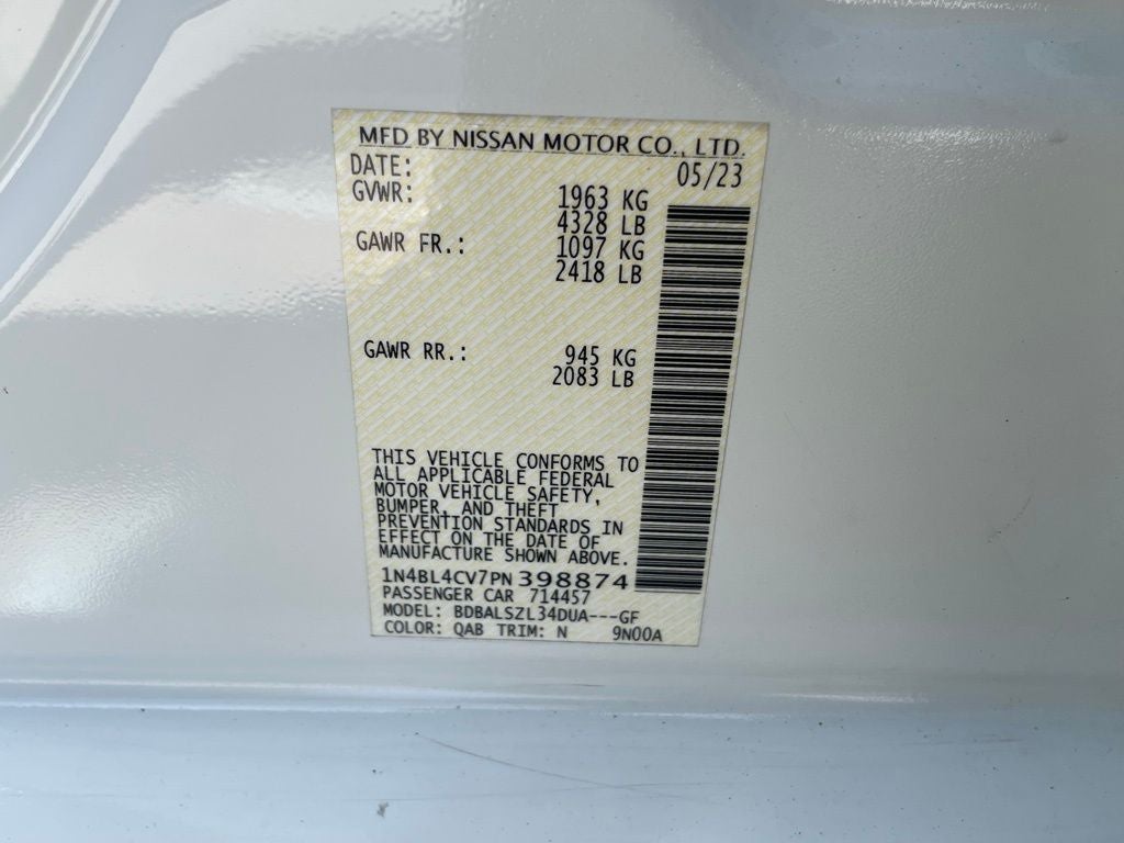 2023 Nissan Altima 2.5 SR