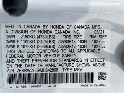 2021 Honda CR-V EX - MOONROOF / APPLE CARPLAY