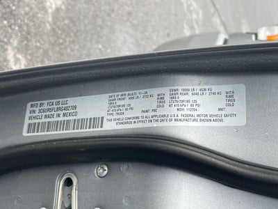 2024 RAM 2500 Laramie - REMOTE TAILGATE RELEASE / BLIND SPOT MONITOR