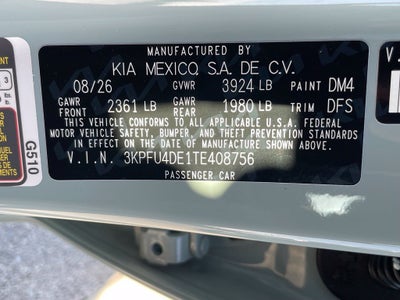 2026 Kia K4 EX