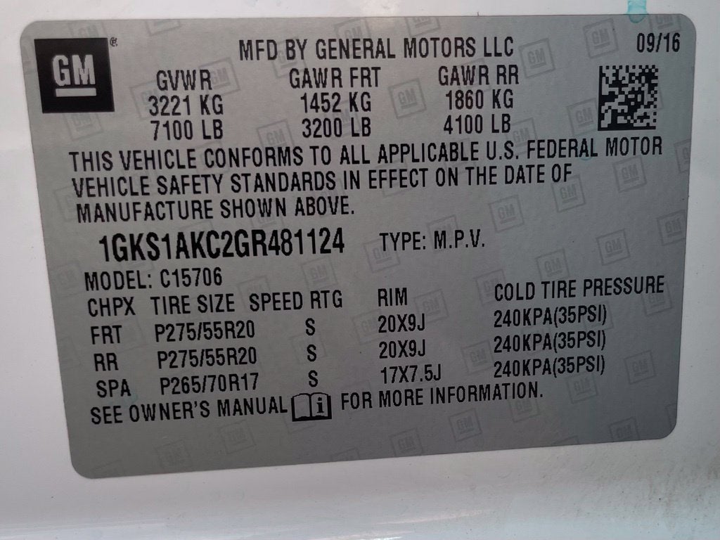 2016 GMC Yukon SLE Clean CarFax, One Owner, Third Row
