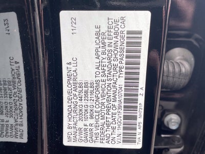 2022 Honda Accord Sport One Owner, Low Miles