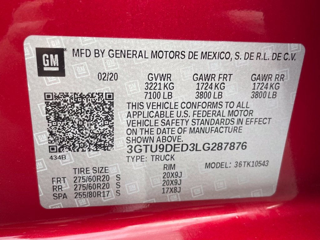 2020 GMC Sierra 1500 SLT Leather, One Owner, X31 Off Road