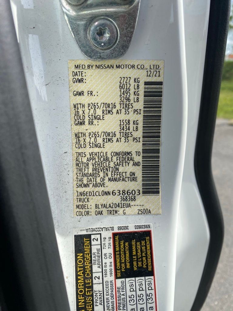 2022 Nissan Frontier S