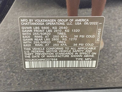 2022 Volkswagen Atlas Cross Sport 3.6L V6 SE w/Technology