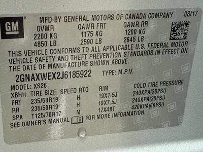 2018 Chevrolet Equinox Premier 1 OWNER / CLEAN CARFAX