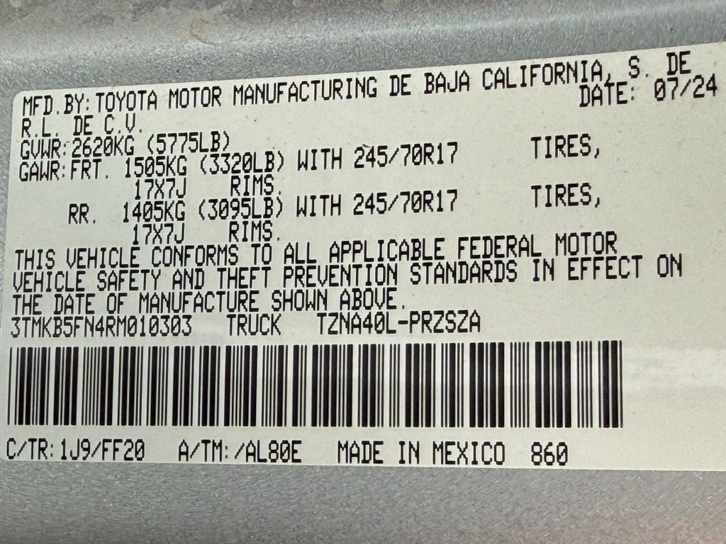 2024 Toyota Tacoma SR5