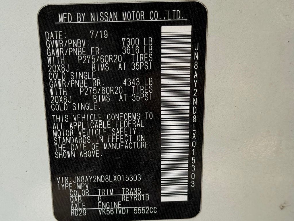 2020 Nissan Armada SL CLEAN CARFAX