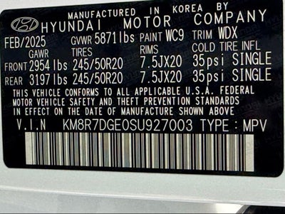 2025 Hyundai Palisade Calligraphy