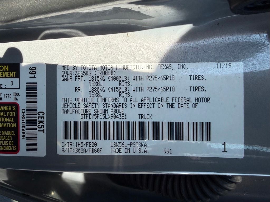 2020 Toyota Tundra SR5