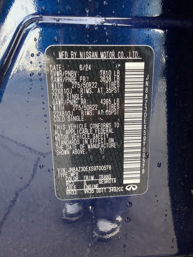 2025 INFINITI QX80 SENSORY