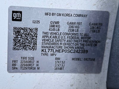 2025 Chevrolet Trax LT & FRONT PASSENGER HEATED SEATS