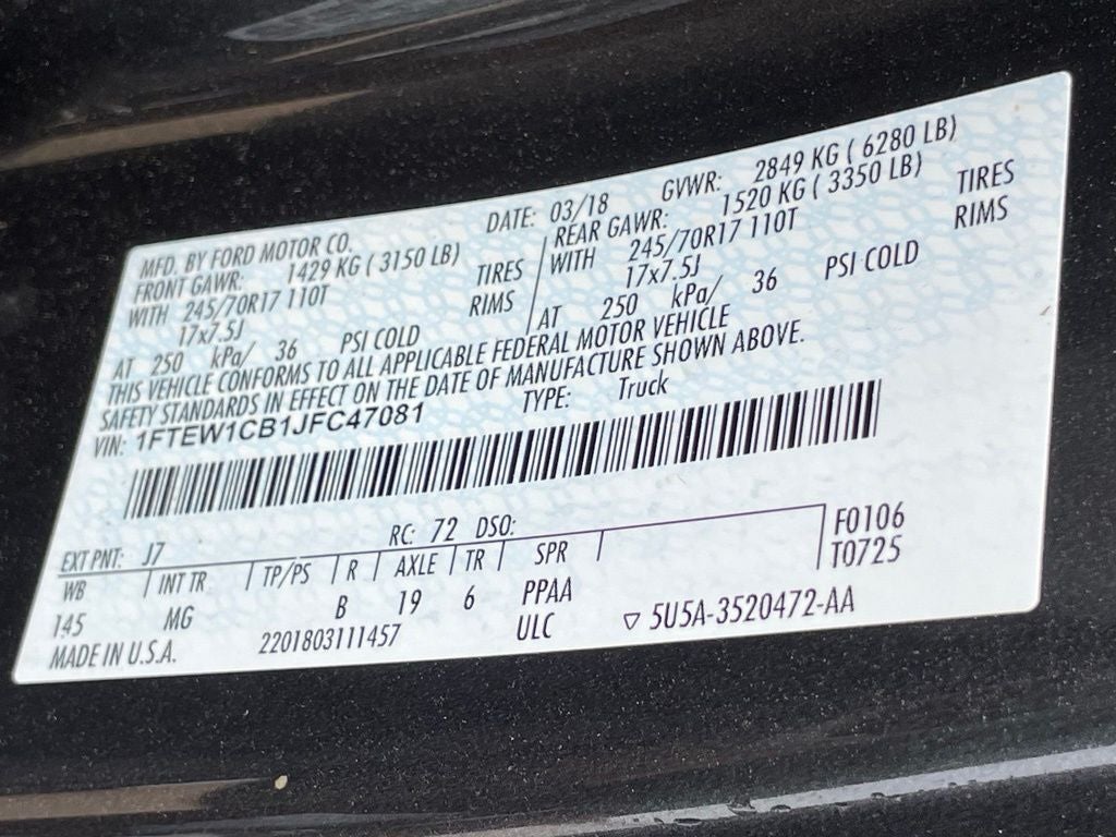 2018 Ford F-150 XLT
