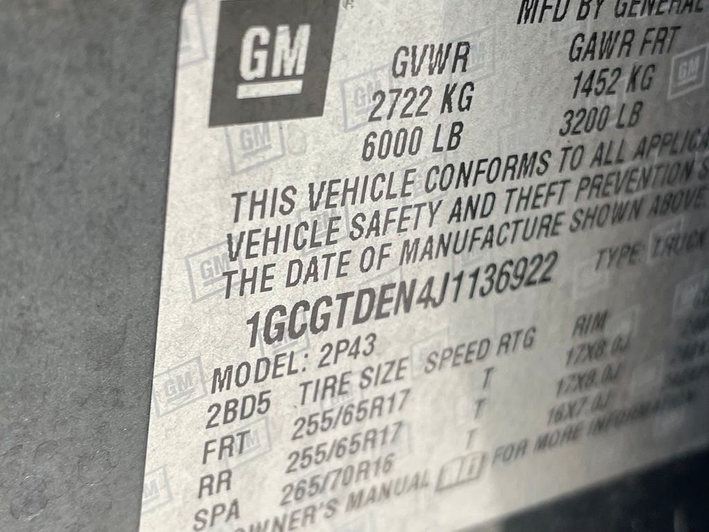 2018 Chevrolet Colorado Z71
