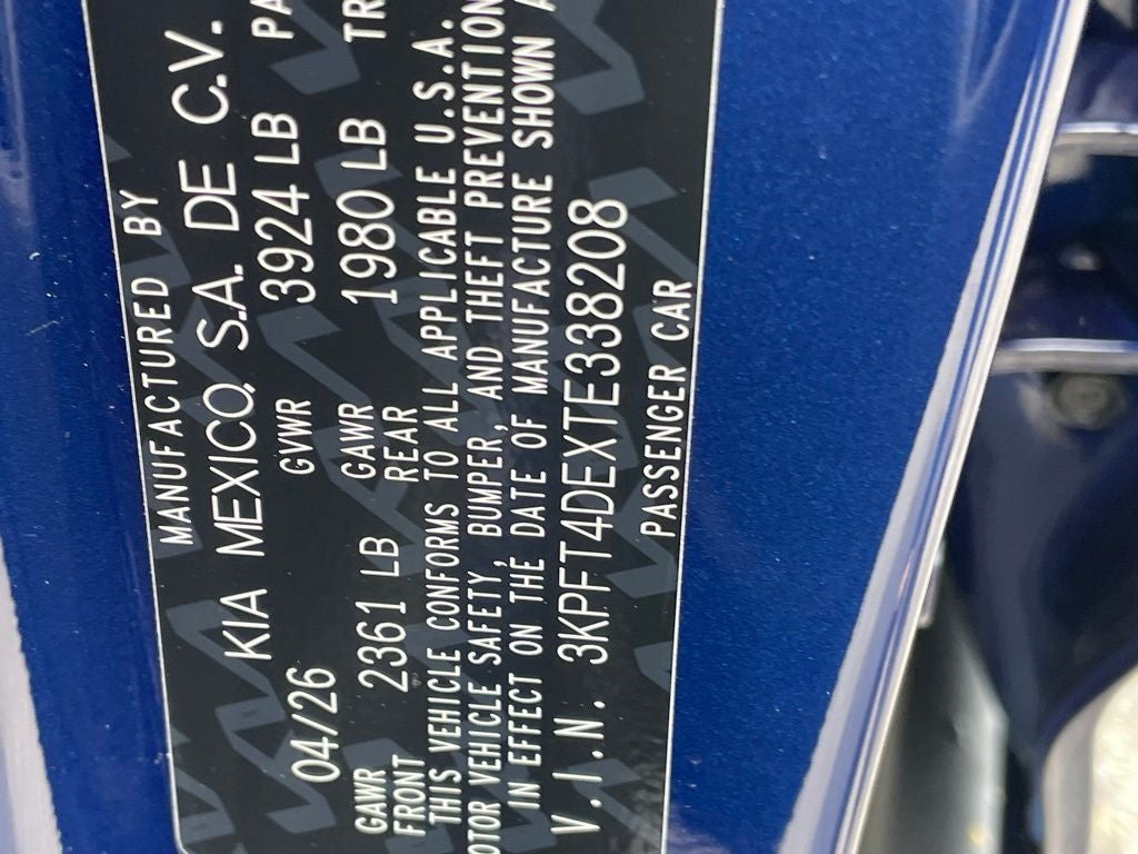 2026 Kia K4 LXS