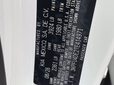 2026 Kia K4 EX
