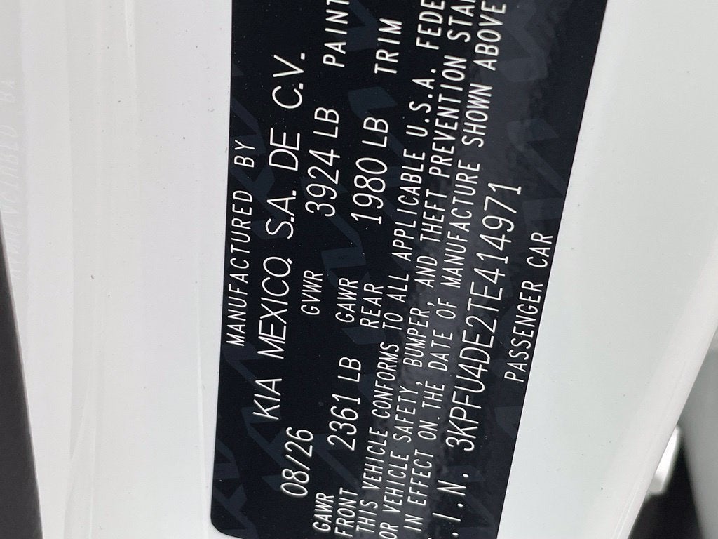 2026 Kia K4 EX