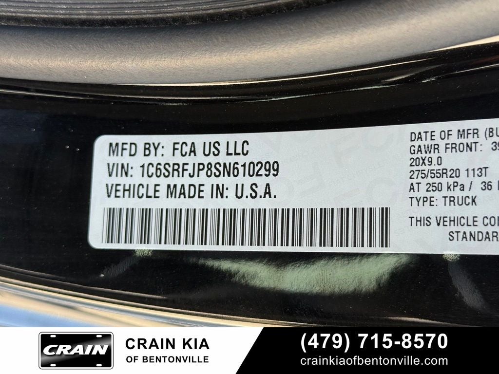 2025 RAM 1500 Laramie - 4WD / CLEAN CARFAX