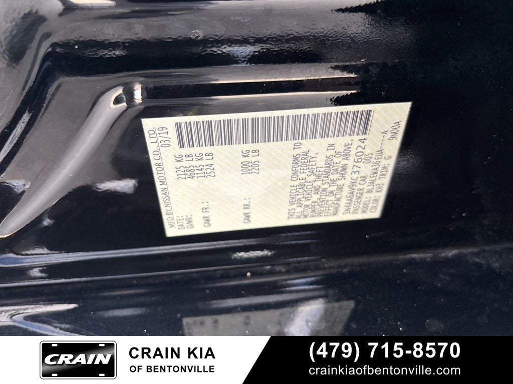 2019 Nissan Maxima 3.5 SL - CLEAN CARFAX / DUAL SUNROOF