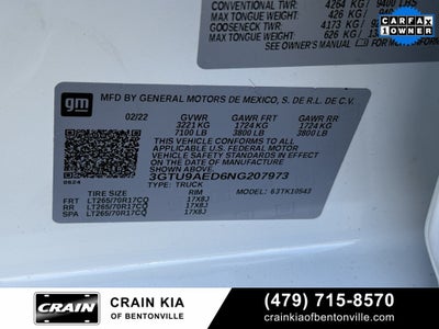 2022 GMC Sierra 1500 Limited Pro - 4WD / CLEAN CARFAX / ONE OWNER