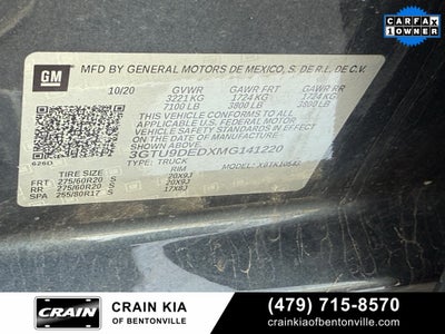 2021 GMC Sierra 1500 SLT - 4WD / CLEAN CARFAX / ONE OWNER