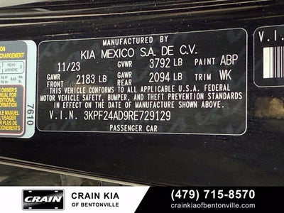 2024 Kia Forte LXS - CLEAN CARFAX / ONE OWNER