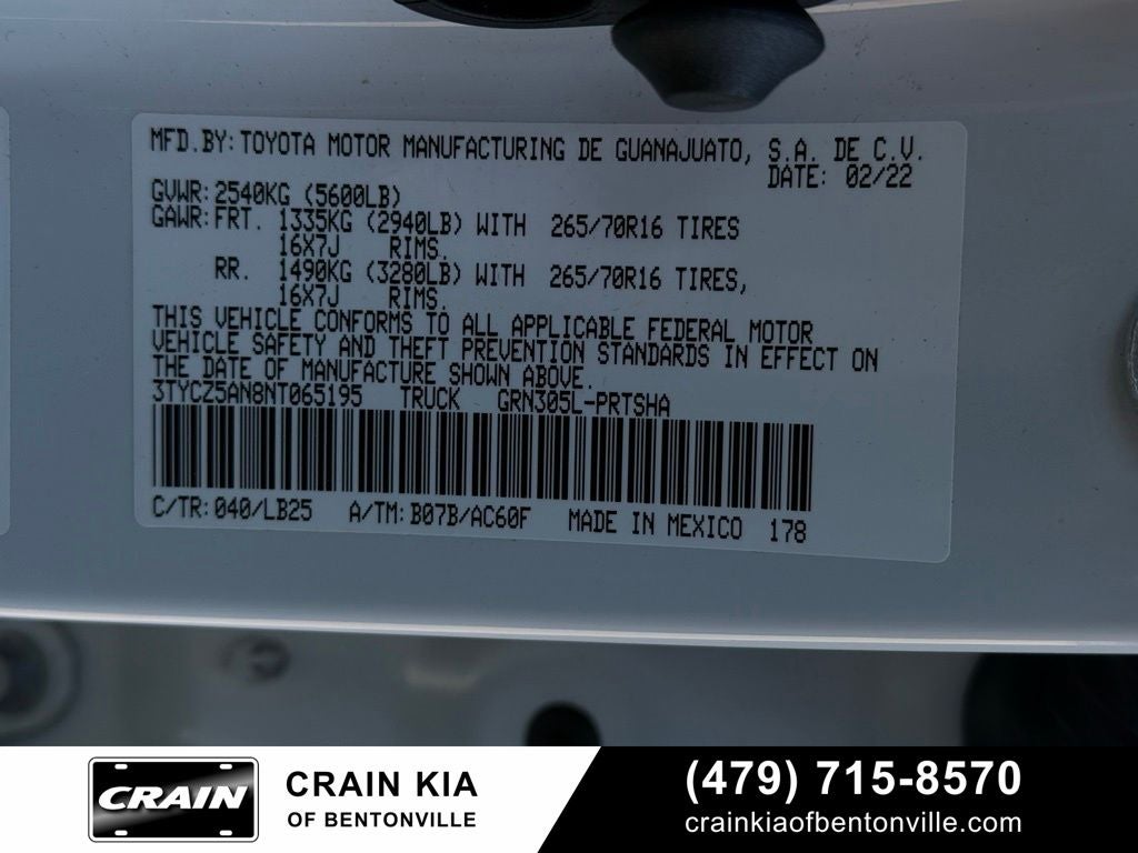 2022 Toyota Tacoma TRD Pro V6 - 4WD / SUNROOF / ONE OWNER