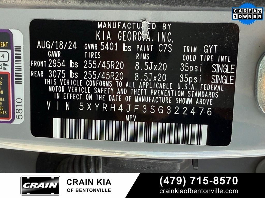 2025 Kia Sorento EX - KIA CPO / PANORAMIC SUNROOF / ONE OWNER