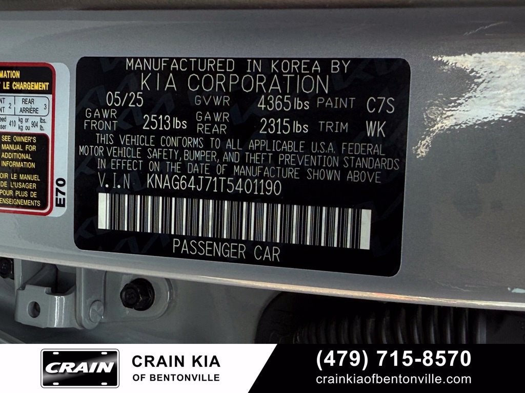 2026 Kia K5 GT-Line - KIA CPO / PANORAMIC SUNROOF / RED INTERIOR