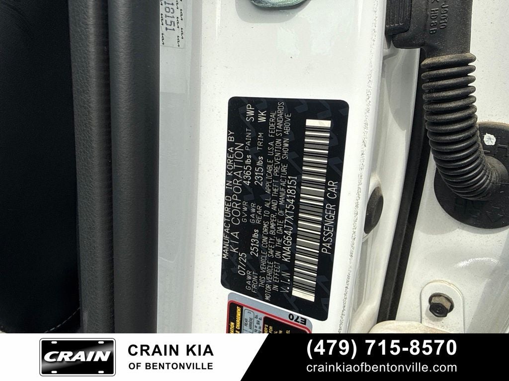 2026 Kia K5 GT-Line - KIA CPO / PANORAMIC SUNROOF / CLEAN CARFAX