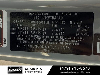 2026 Kia Carnival Hybrid EX