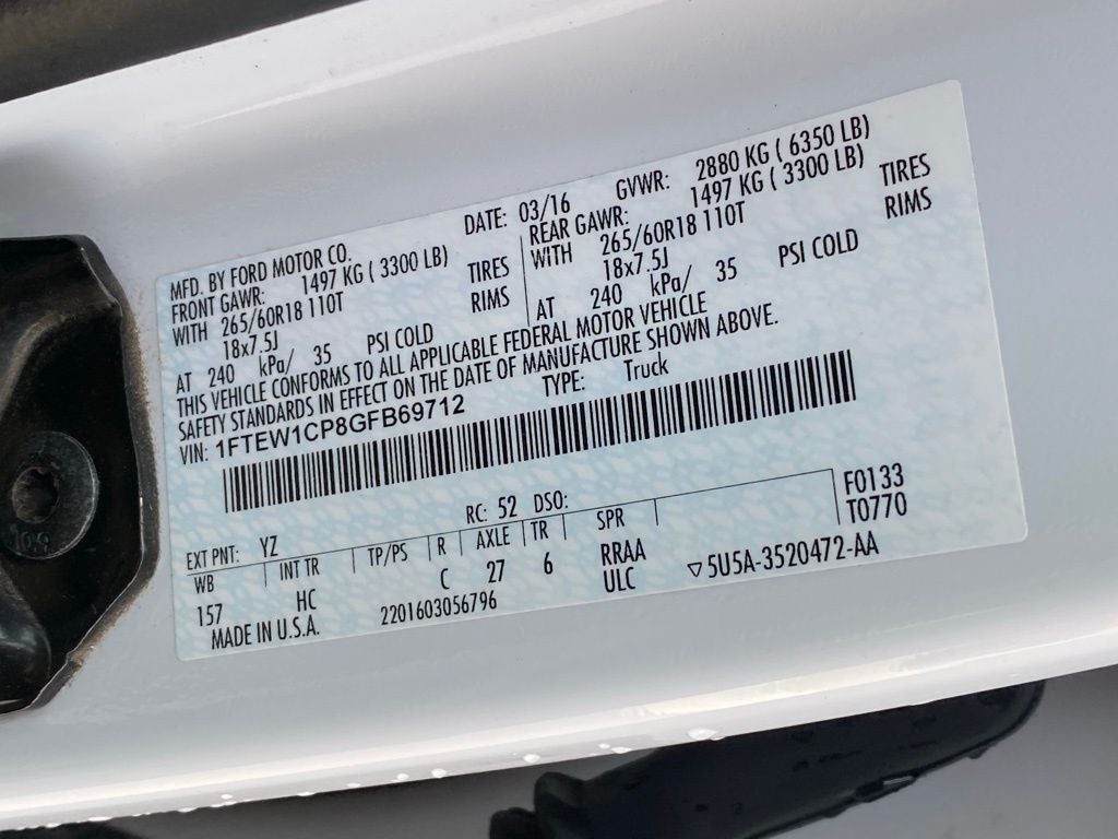 2016 Ford F-150 Lariat