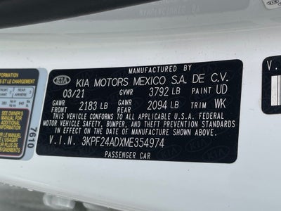 2021 Kia Forte LXS ONE OWNER / CPO