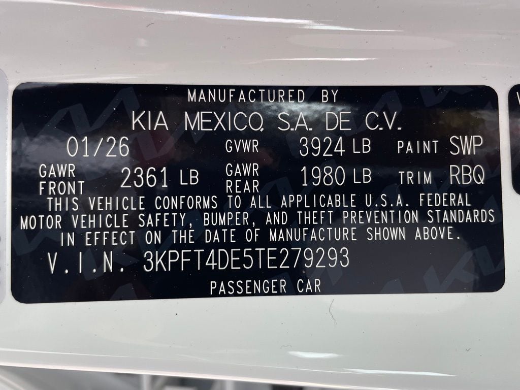 2026 Kia K4 LX