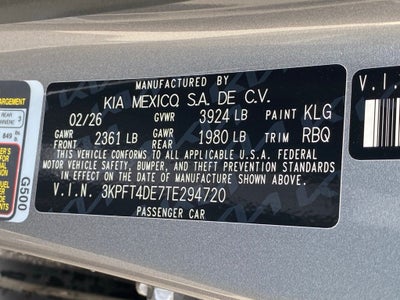 2026 Kia K4 LXS