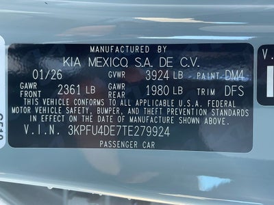 2026 Kia K4 EX