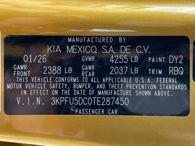 2026 Kia K4 GT-Line Turbo