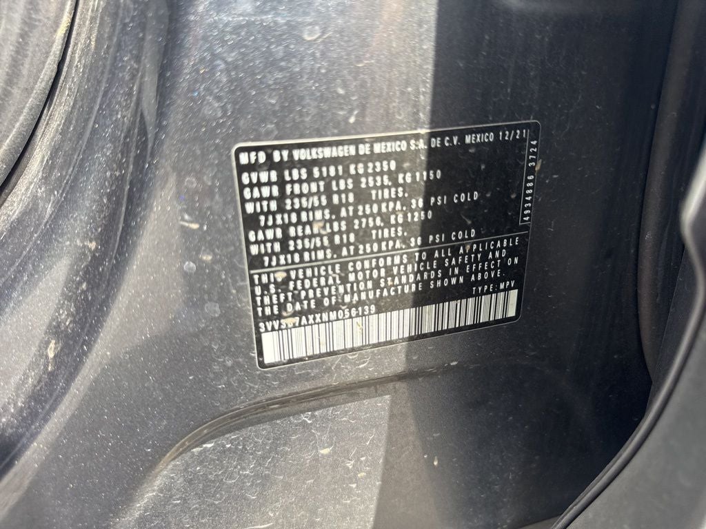 2022 Volkswagen Tiguan 2.0T SE MOONROOF