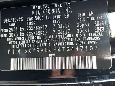 2026 Kia Sorento X-Pro SX Prestige