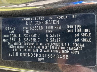 2026 Kia Carnival LXS