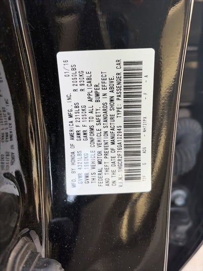 2016 Honda Accord EX
