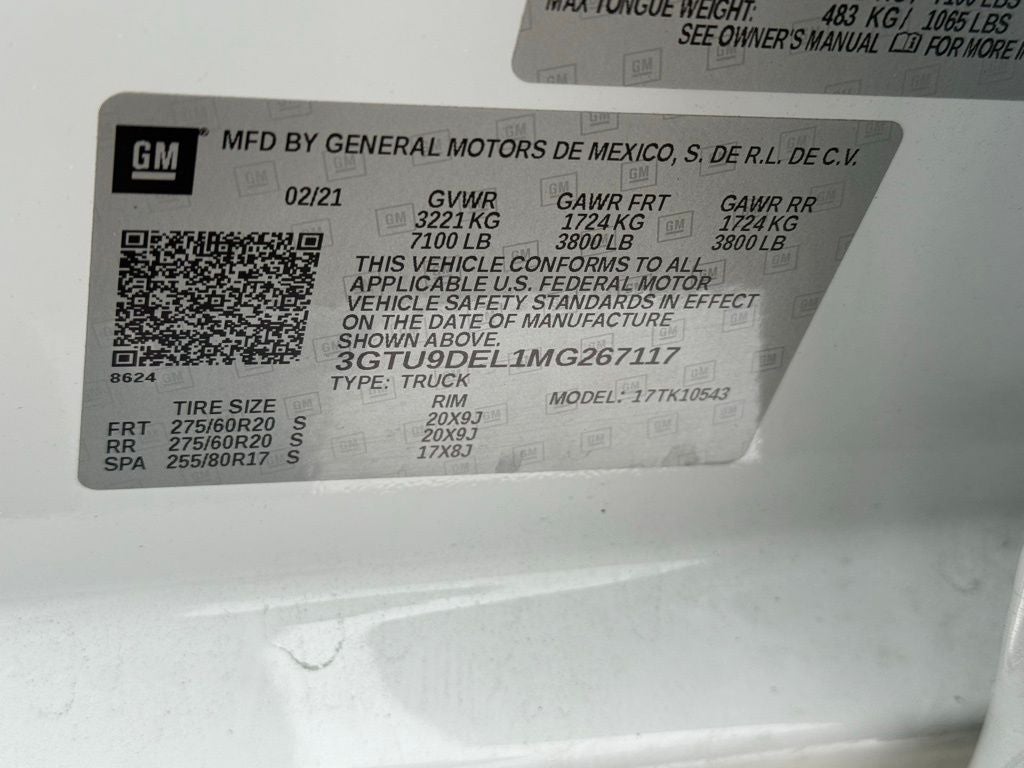 2021 GMC Sierra 1500 SLT PREMIUM PACKAGE 6.2 V8