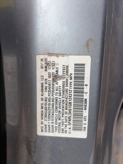 2016 Honda Odyssey EX-L