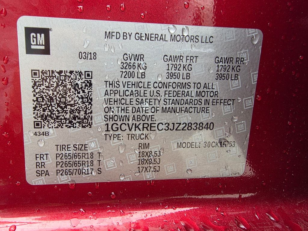 2018 Chevrolet Silverado 1500 LT LT2