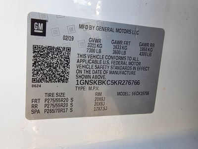 2019 Chevrolet Tahoe LT BLACK WIDOW / LIFT KIT / 35 INCH TIRES