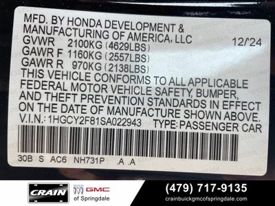 2025 Honda Accord Hybrid Touring